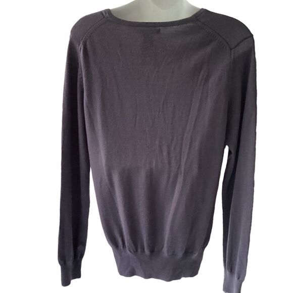 Gap grey basic Italian merino wool sweater pullover, large.  0529 - Picture 3 of 6